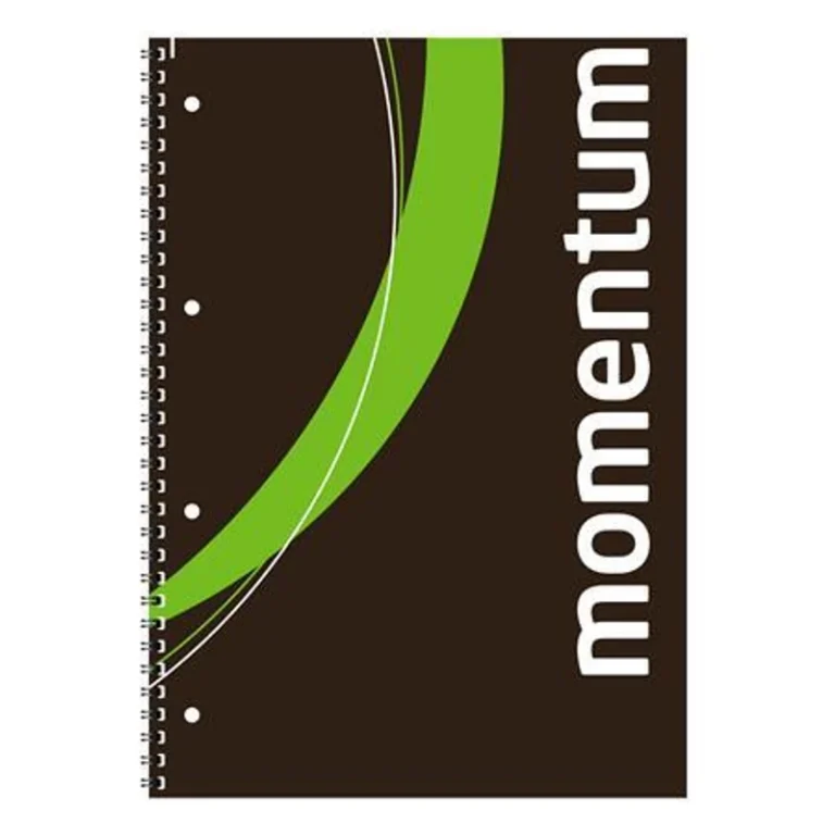 Spirálfüzet, A4, sima, 90 lap, perforált, lyukasztott, VICTORIA PAPER, „Momentum”