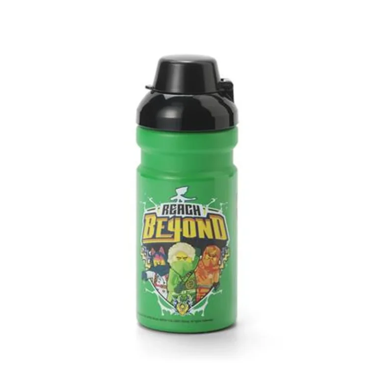 Kulacs, 390 ml, LEGO "Ninjago", zöld-fekete-mintás