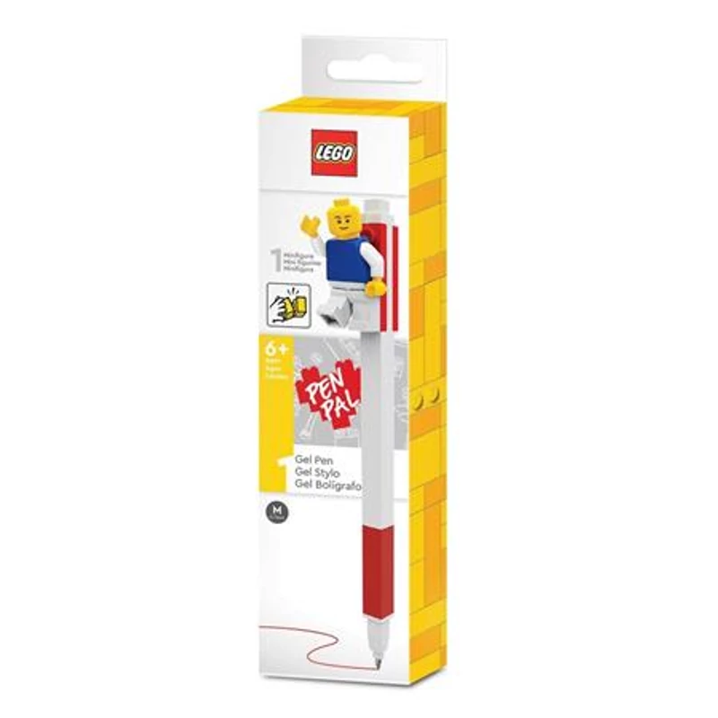 Zseléstoll, 0,7 mm, kupakos, mini figurával, LEGO, piros