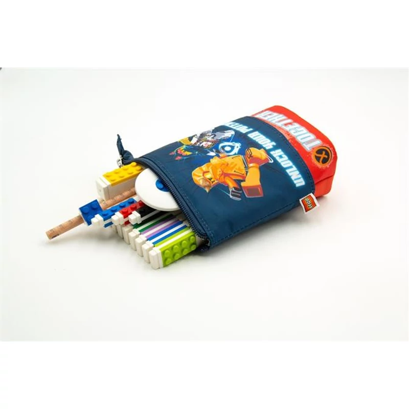 Tolltartó, cipzáras, pop-up, LEGO "Ninjago Together", kék-piros-mintás,Tolltartó, cipzáras, pop-up, LEGO "Ninjago Together", kék-piros-mintás