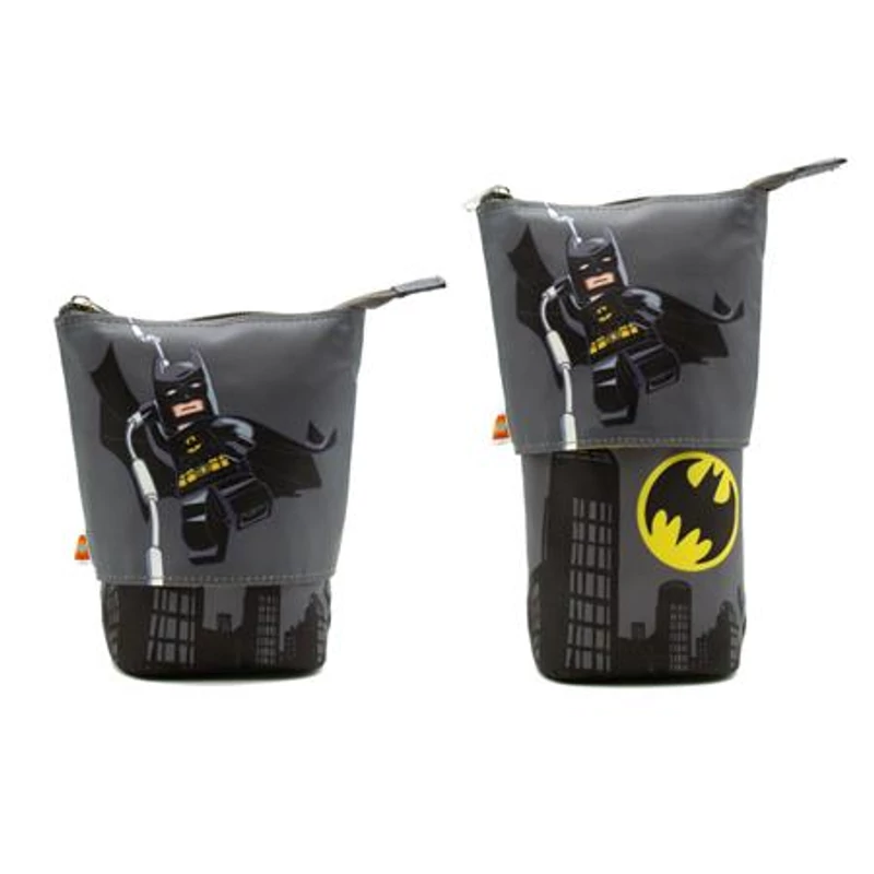 Tolltartó, cipzáras, pop-up, LEGO "Super Heroes Batman", szürke-mintás