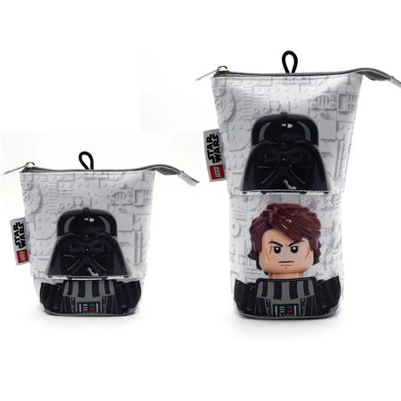 Tolltartó, cipzáras, pop-up, LEGO "Star Wars Darth Vader / Anakin", szürke-fekete-mintás