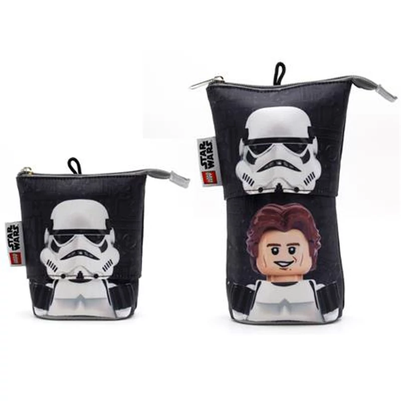 Tolltartó, cipzáras, pop-up, LEGO "Star Wars Stormtrooper / Han Solo", fekete-mintás