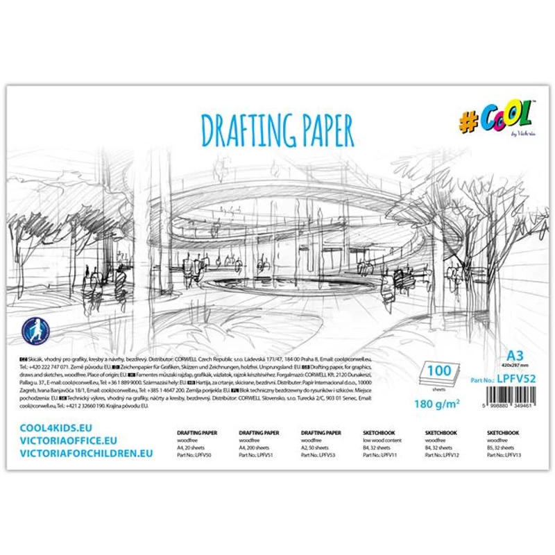 Műszaki rajzlap, A3, COOL BY VICTORIA