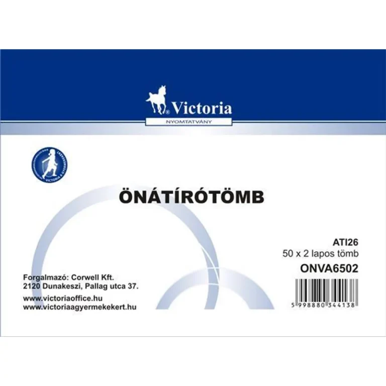 Önátírótömb, A6, 50×2 lap, VICTORIA PAPER