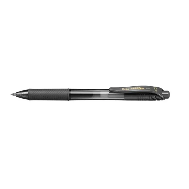 Zseléstoll, 0,35 mm, nyomógombos, PENTEL "EnerGelX BL107", fekete