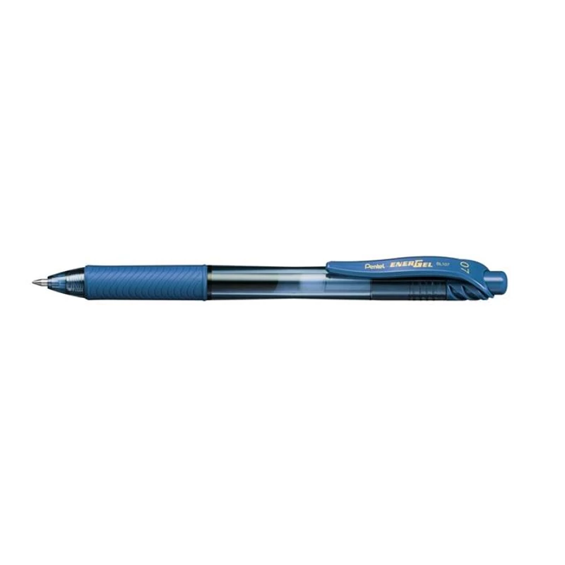 Zseléstoll, 0,35 mm, nyomógombos, PENTEL "EnerGelX BL107", kék