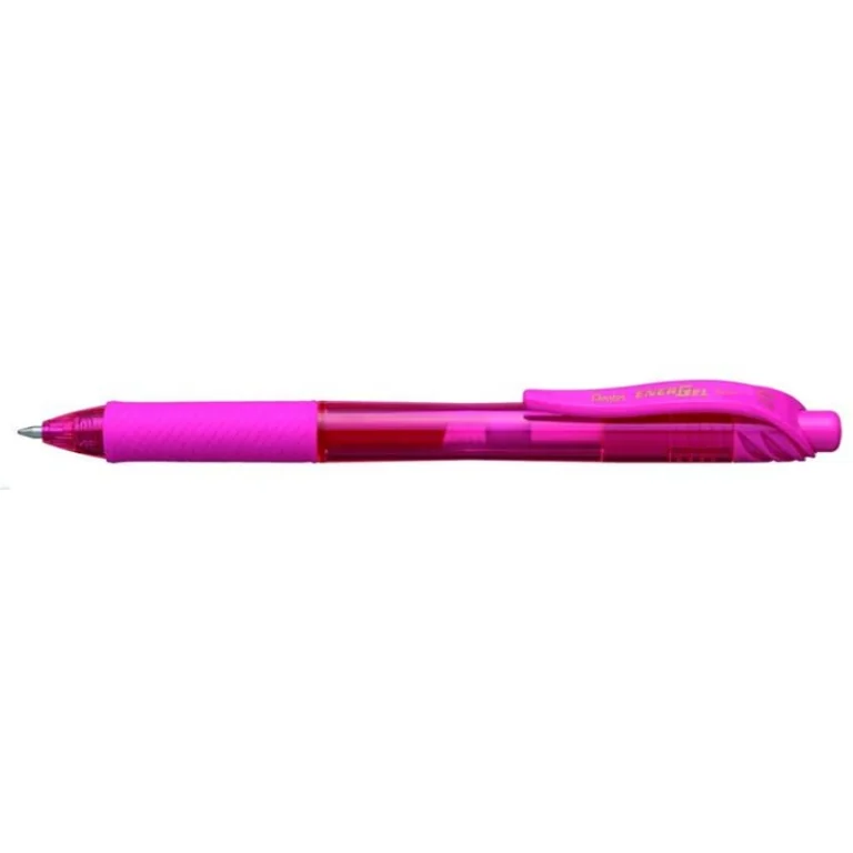 Zseléstoll, 0,35 mm, nyomógombos, PENTEL "EnerGelX BL107", rózsaszín