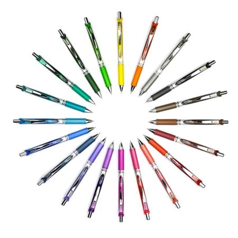 Zseléstoll, 035 mm, nyomógombos, PENTEL "EnerGel BL77", türkíz