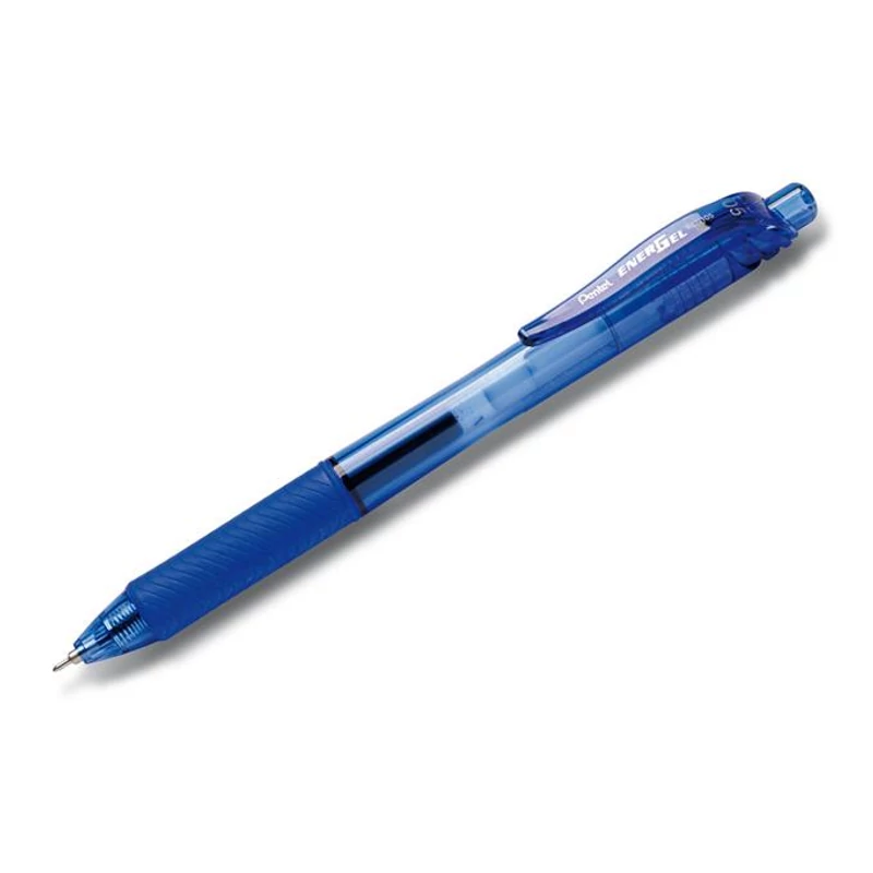 Zseléstoll, 0,25 mm, nyomógombos, PENTEL "EnerGelX BLN105", kék