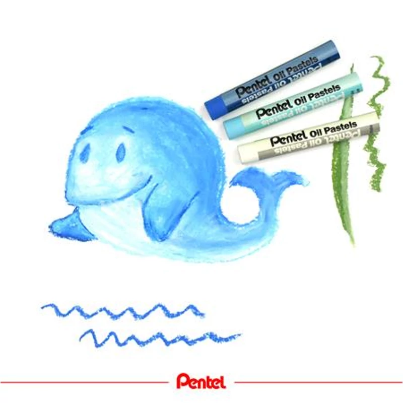 Olajpasztell kréta, PENTEL, "Arts", 12 különböző szín