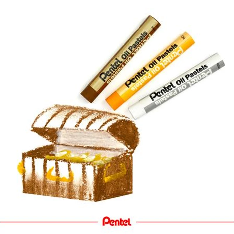 Olajpasztell kréta, PENTEL, "Arts", 25 különböző szín