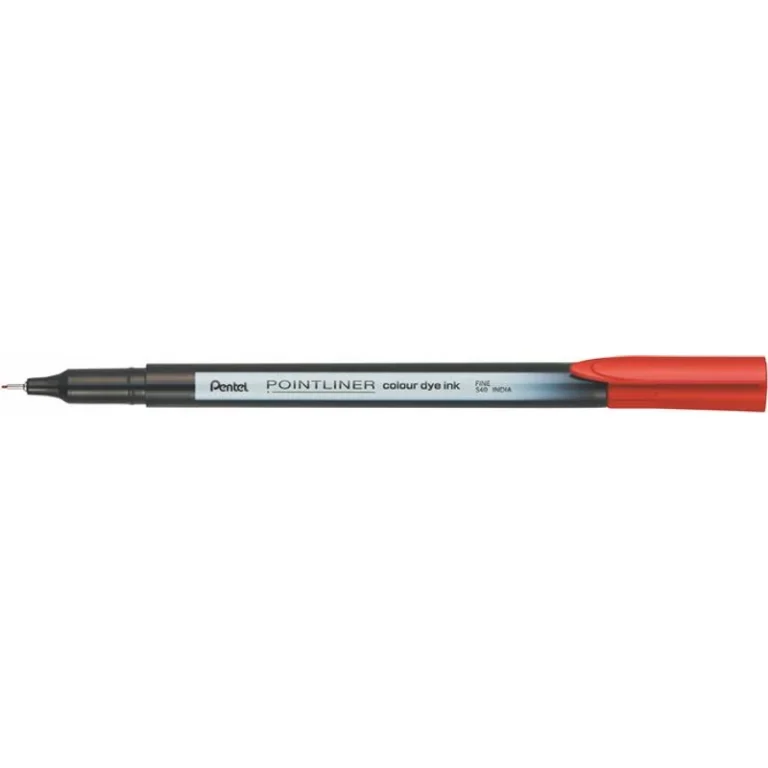 Tűfilc, 0,4 mm, PENTEL "Pointliner", piros