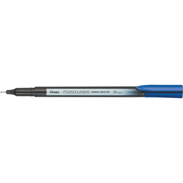 Tűfilc, 0,4 mm, PENTEL "Pointliner", sötétkék