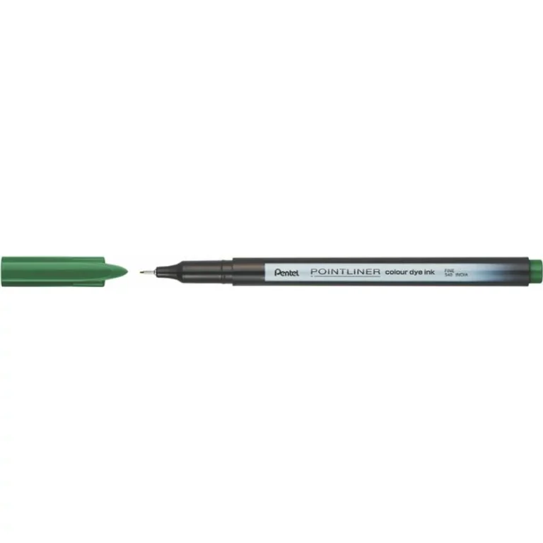 Tűfilc, 0,4 mm, PENTEL "Pointliner", fenyőzöld