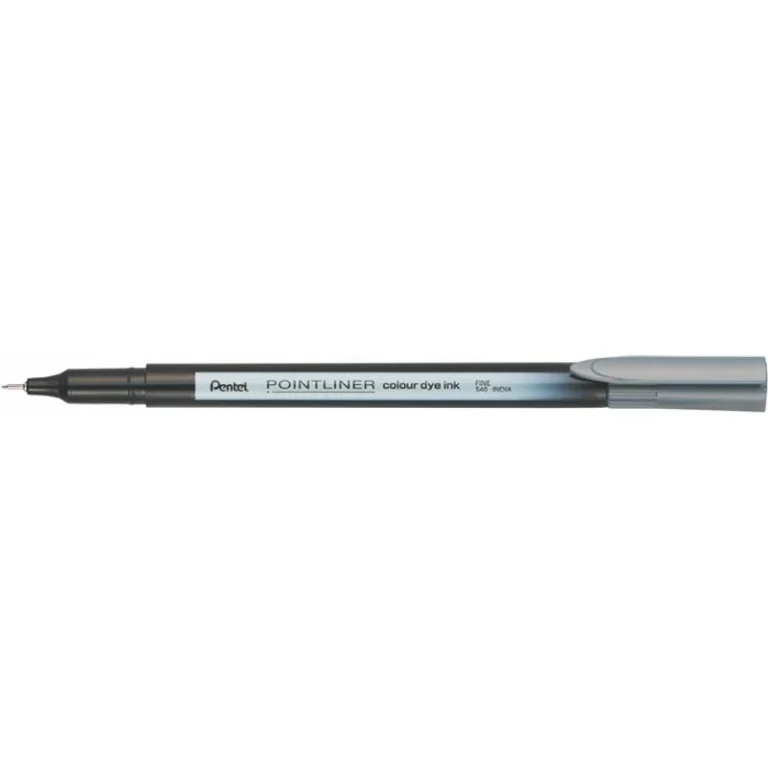 Tűfilc, 0,4 mm, PENTEL "Pointliner", szürke