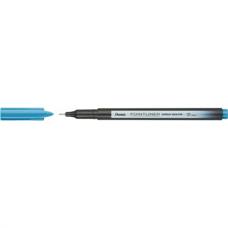 Tűfilc, 0,4 mm, PENTEL "Pointliner", türkizkék