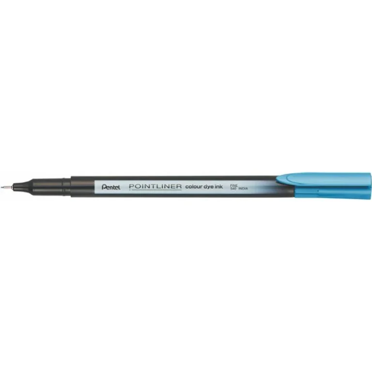 Tűfilc, 0,4 mm, PENTEL "Pointliner", türkizkék