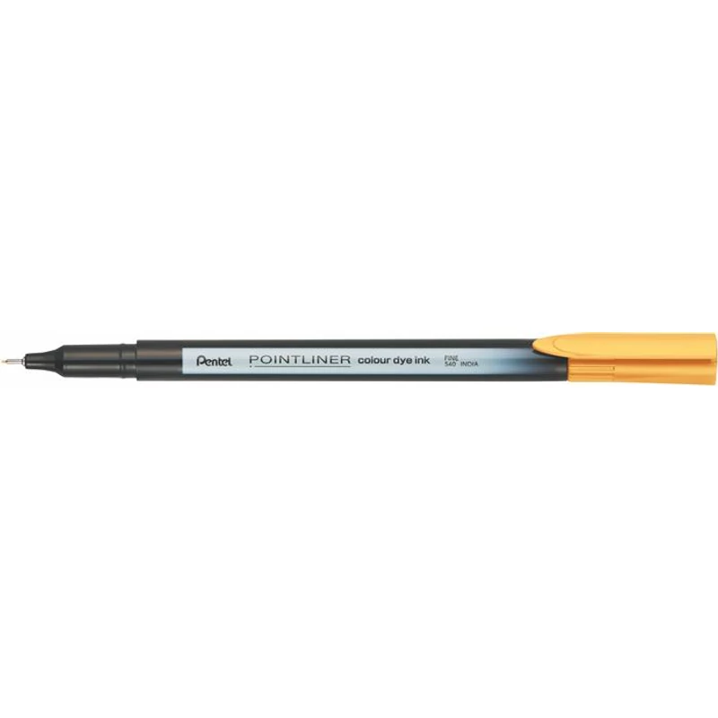 Tűfilc, 0,4 mm, PENTEL "Pointliner", okkersárga