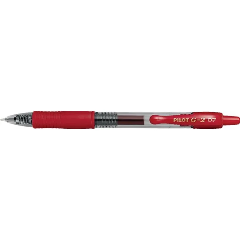 Zseléstoll, 0,32 mm, nyomógombos, PILOT "G-2", piros