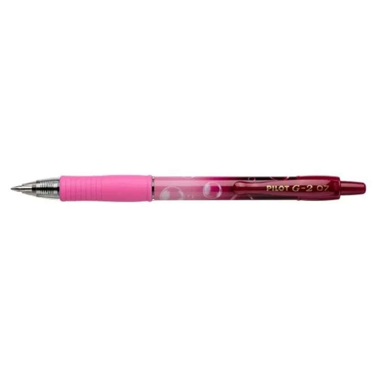 Zseléstoll, 0,32 mm, nyomógombos, PILOT "G-2 Pink Bubble", kék