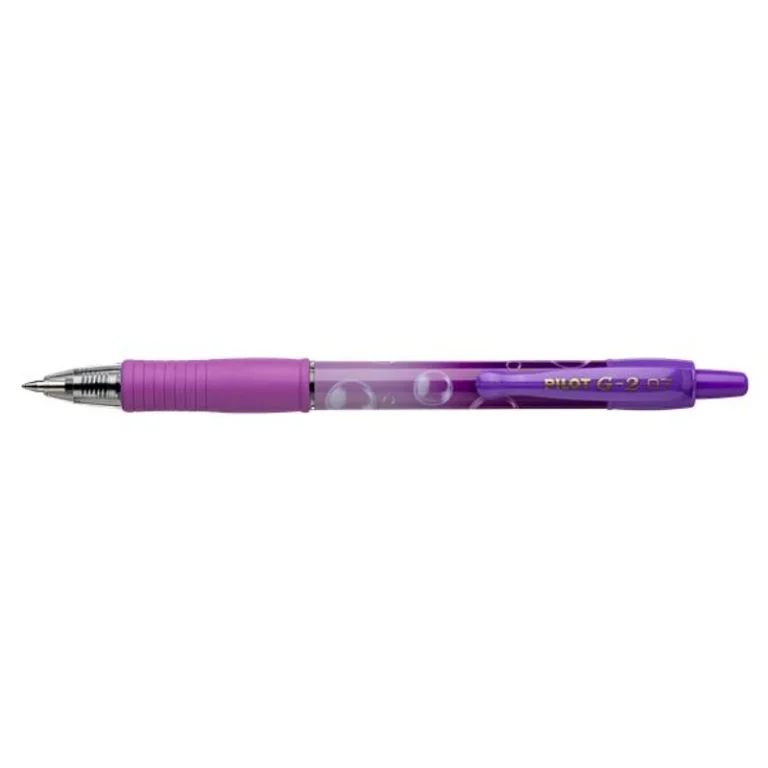 Zseléstoll, 0,32 mm, nyomógombos, PILOT "G-2 Purple Bubble", kék