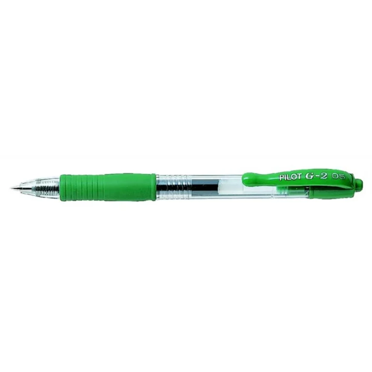 Zseléstoll, 0,25 mm, nyomógombos, PILOT "G-2", zöld