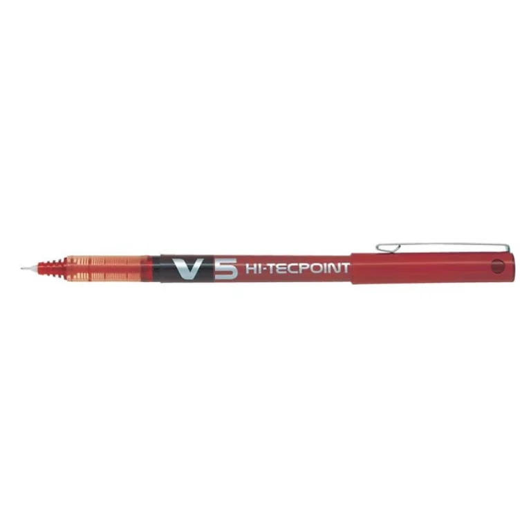 Rollertoll, 0,3 mm, tűhegyű, kupakos, PILOT "Hi-Tecpoint V5", piros