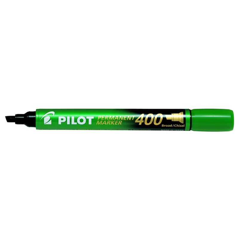 Alkoholos marker, 1,5-4 mm, vágott, PILOT "Permanent Marker 400", zöld