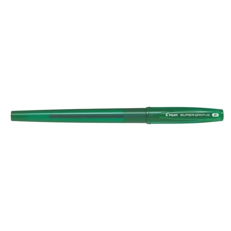 Golyóstoll, 0,22 mm, kupakos, PILOT "Super Grip G", zöld