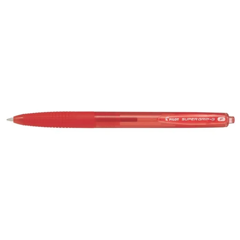 Golyóstoll, 0,22 mm, nyomógombos, PILOT "Super Grip G", piros