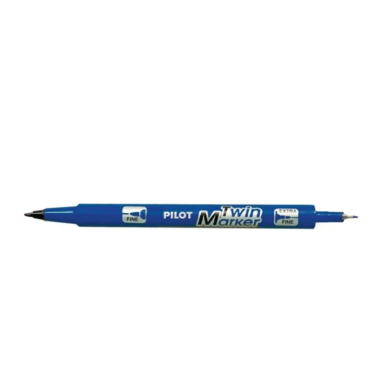 Alkoholos marker, 0,8 / 2 mm, kétvégű, PILOT "Twin", kék