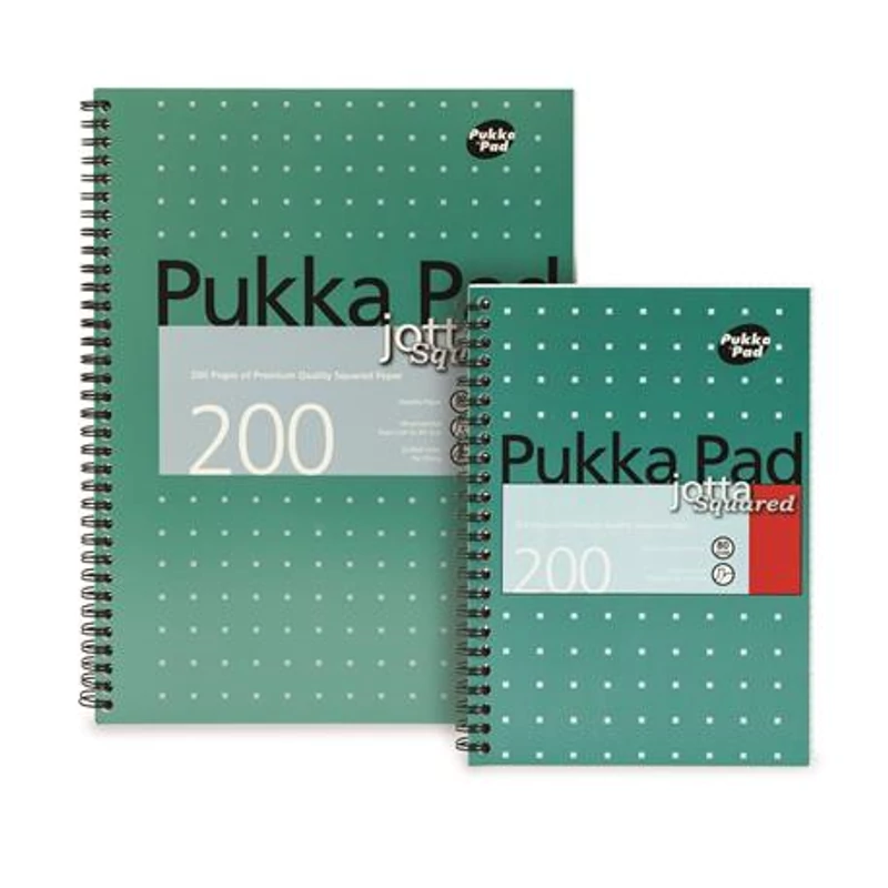 Spirálfüzet, A5, vonalas, 100 lap, PUKKA PAD, „Metallic Jotta”