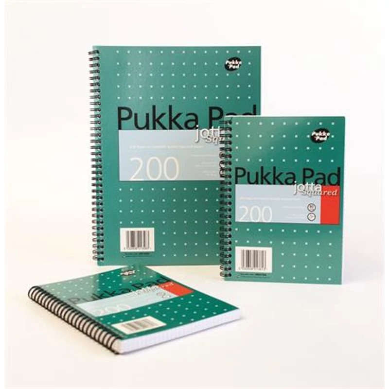 Spirálfüzet, A5, vonalas, 100 lap, PUKKA PAD, „Metallic Jotta”