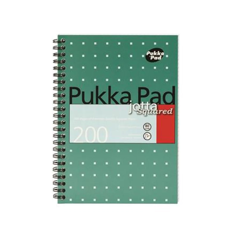 Spirálfüzet, A5, vonalas, 100 lap, PUKKA PAD, „Metallic Jotta”