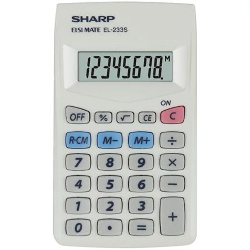 Zsebszámológép, 8 számjegy, SHARP „EL-233S”