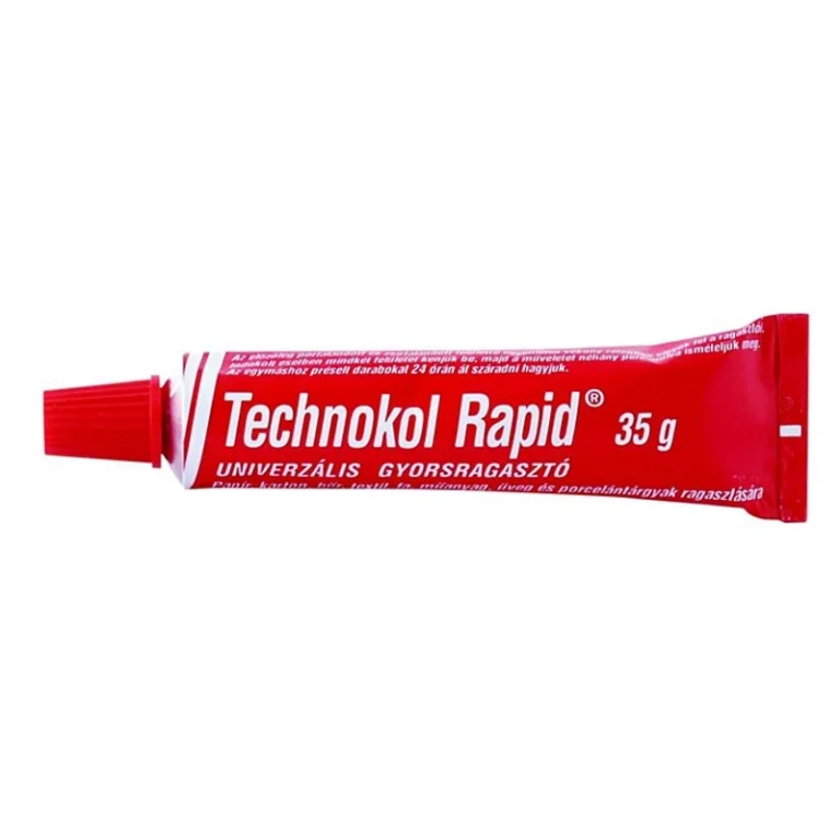 Ragasztó, folyékony, 35 g, TECHNOKOL „Rapid”, piros