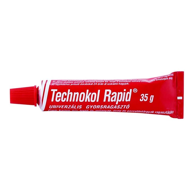 Ragasztó, folyékony, 35 g, TECHNOKOL „Rapid”, piros