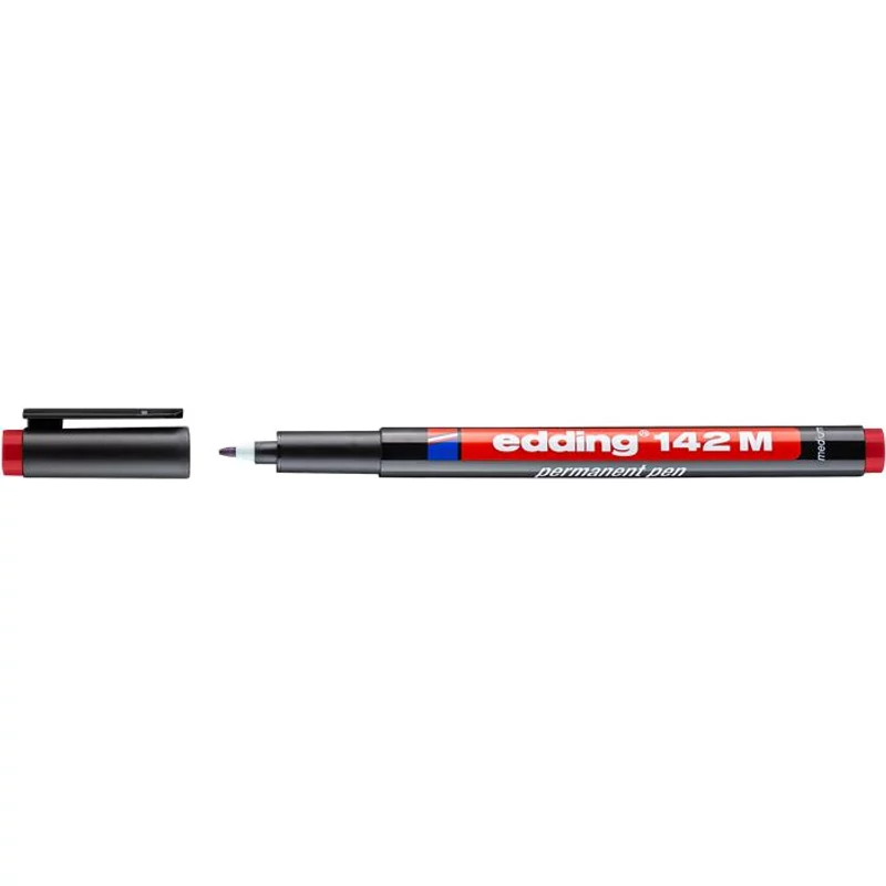 Alkoholos marker, OHP, 1 mm, EDDING "142 M", piros