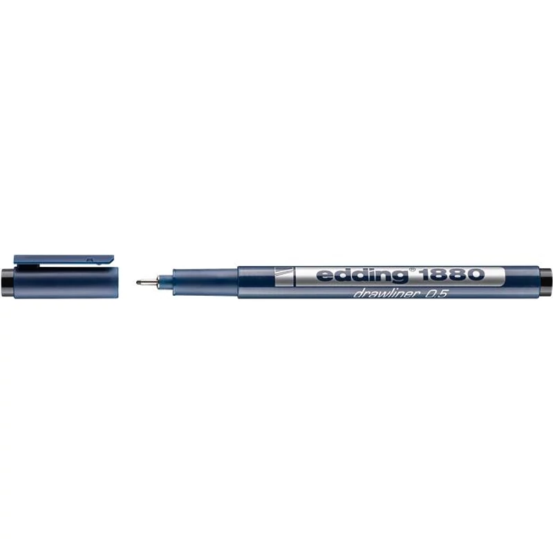 Tusfilc, 0,5 mm, EDDING "1880", fekete
