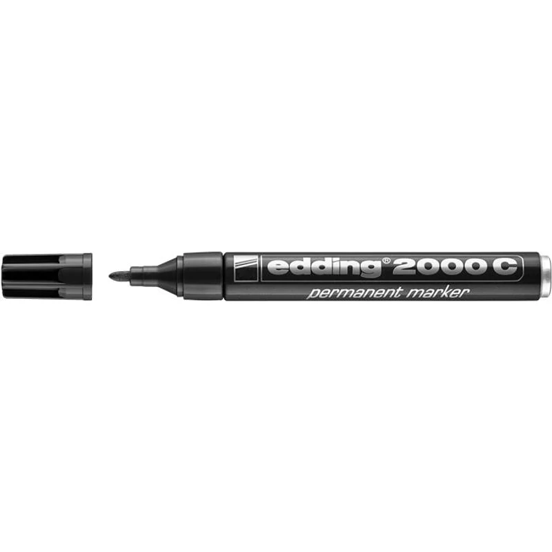 Alkoholos marker, 1,5-3 mm, kúpos, EDDING "2000", fekete
