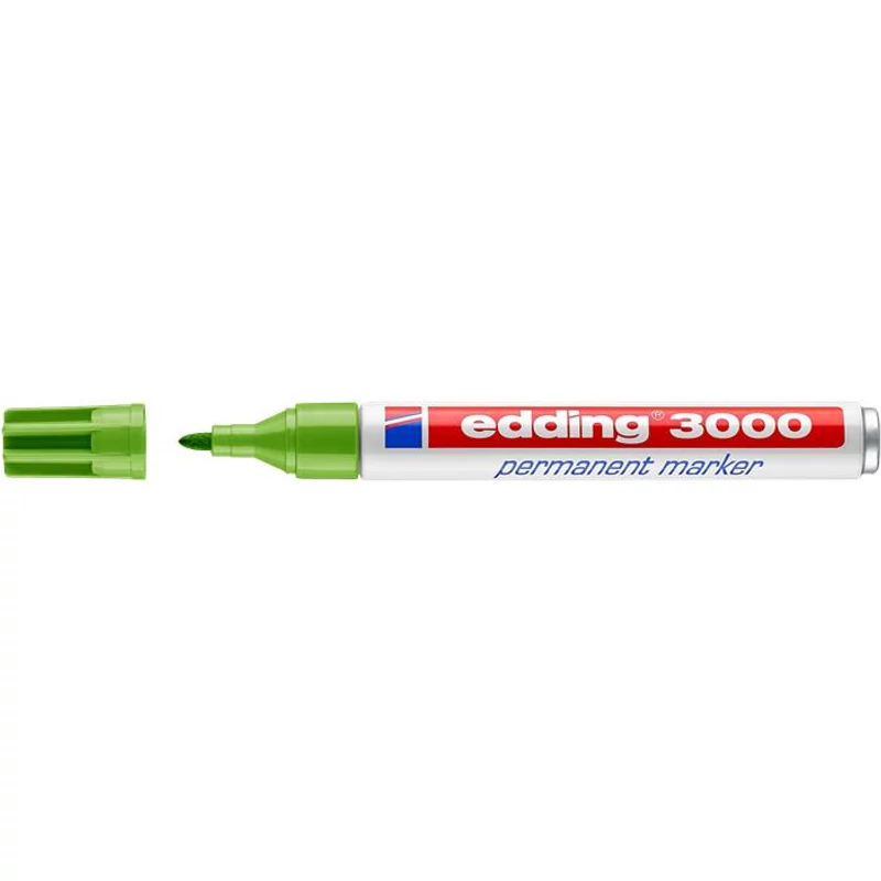 Alkoholos marker, 1,5-3 mm, kúpos, EDDING "3000", világoszöld
