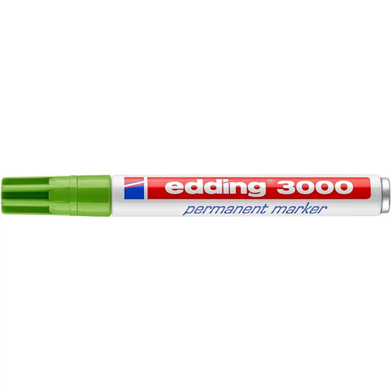 Alkoholos marker, 1,5-3 mm, kúpos, EDDING "3000", világoszöld