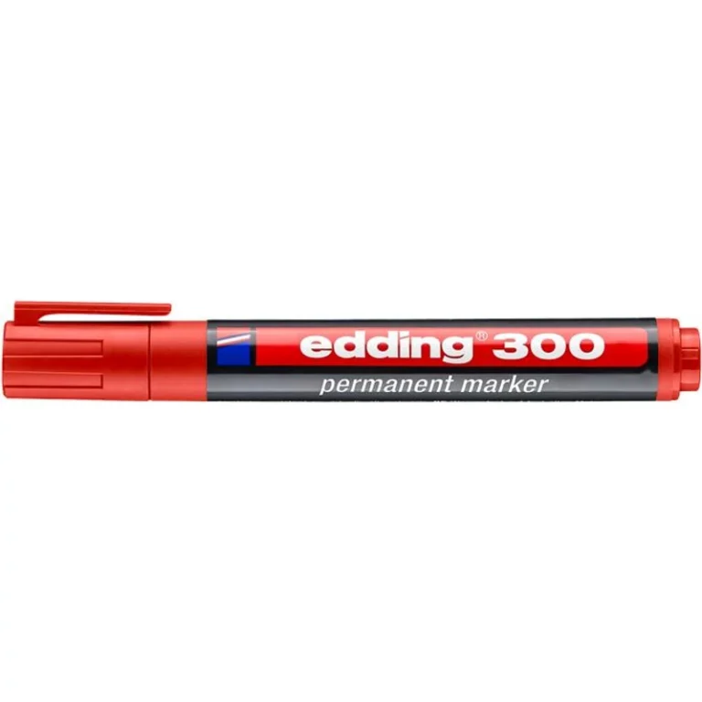 Alkoholos marker, 1,5-3 mm, kúpos, EDDING "300", piros