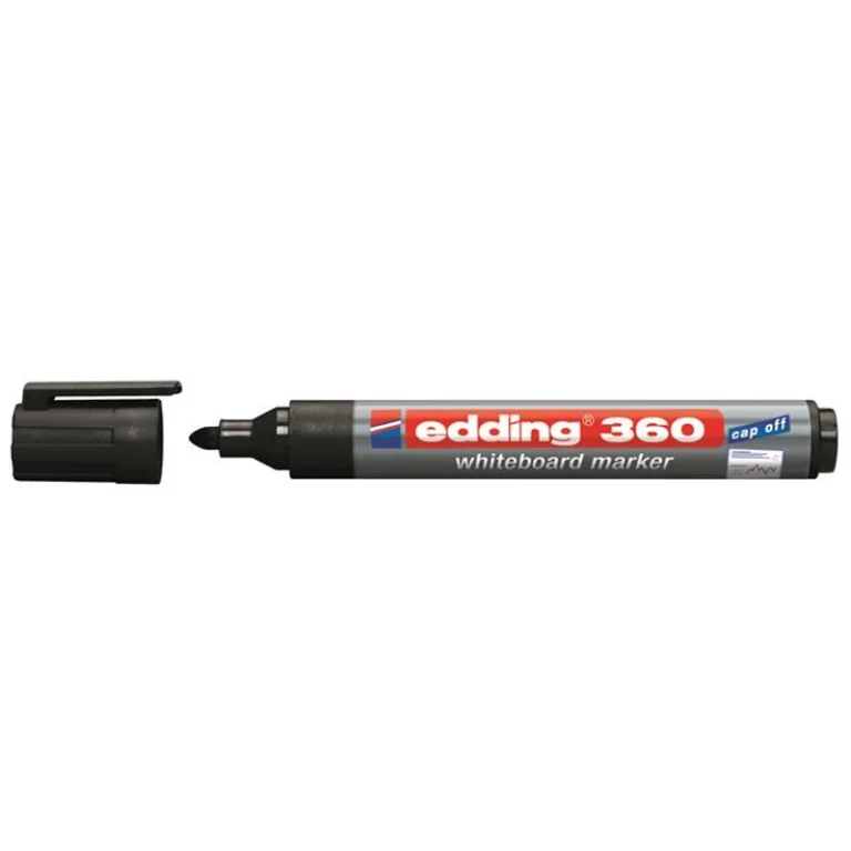 Tábla- és flipchart marker, 1,5-3 mm, kúpos, EDDING "360", fekete