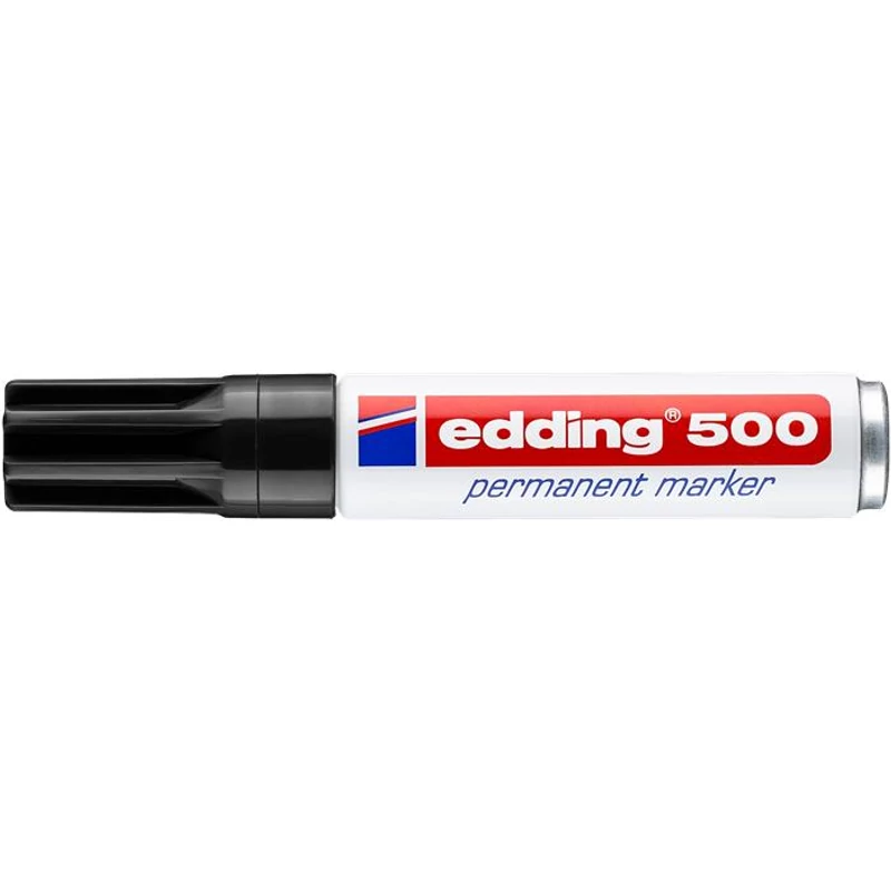 Alkoholos marker, 2-7 mm, vágott, EDDING "500", fekete