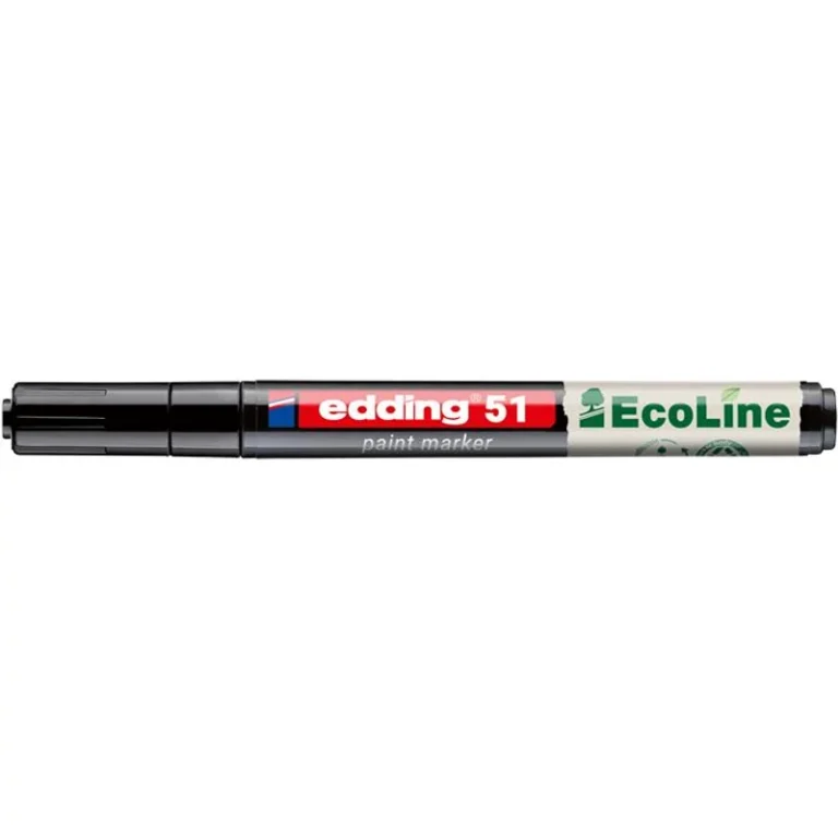 Lakkmarker, 1-2 mm, EDDING "51", fekete