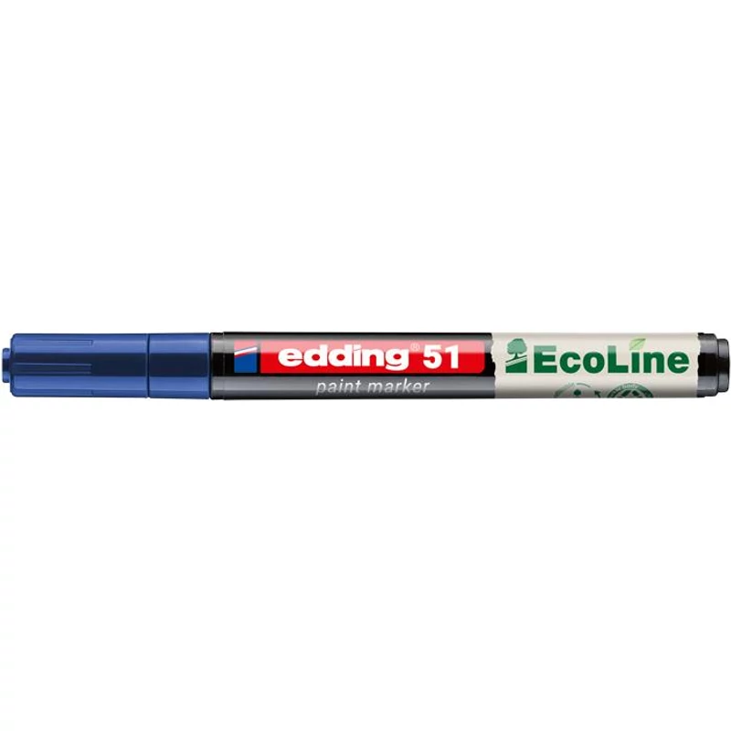 Lakkmarker, 1-2 mm, EDDING "51", kék