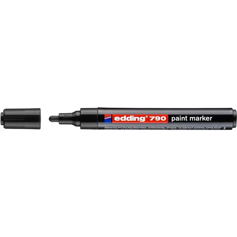 Lakkmarker, 2-3 mm, EDDING "790", fekete