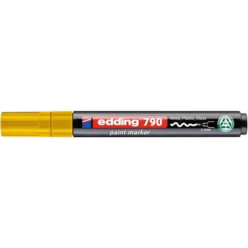 Lakkmarker, 2-3 mm, PCR, EDDING "790", sárga